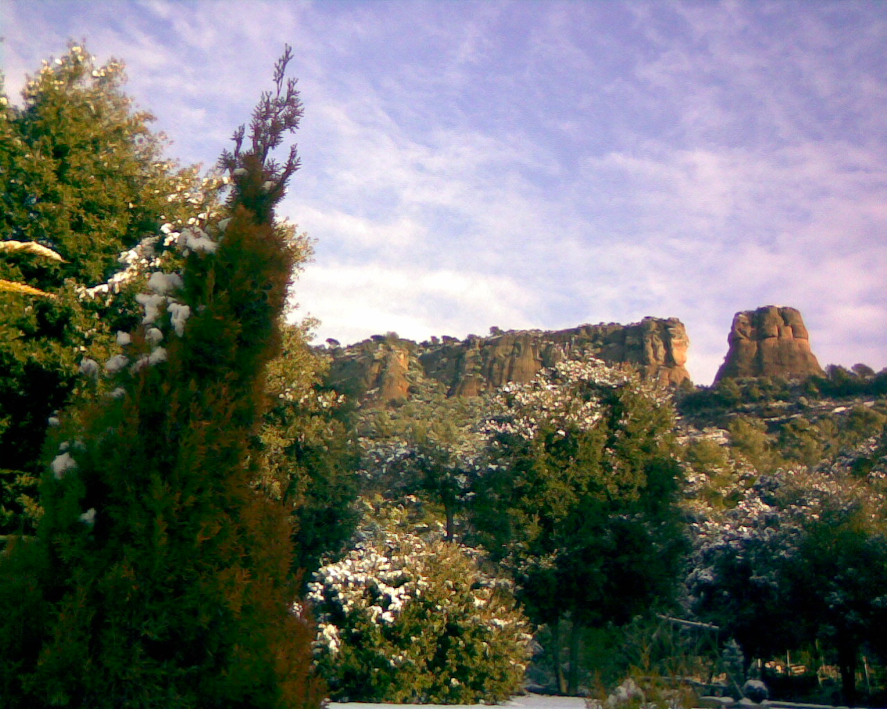 Paisatge de Vallès Occidental · Sant Llorernç nevat- Vallès Occidental